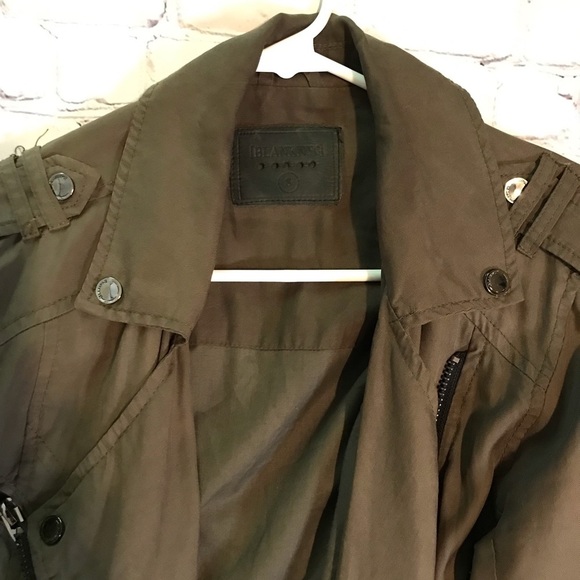 BlankNYC Moto Jacket Women's Size S Olive Green Utility Coat Blank NYC - Picture 4 of 5
